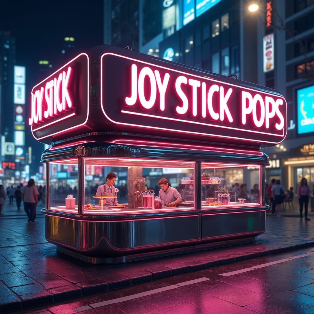 Futuristic Retail Kiosk for Ice Pops with Modern Design