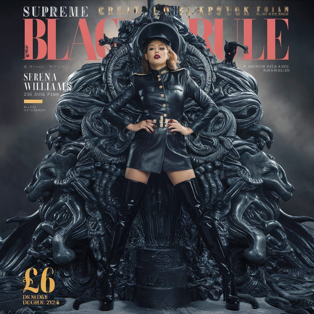 Glamorous Magazine Cover in Digital Art Style