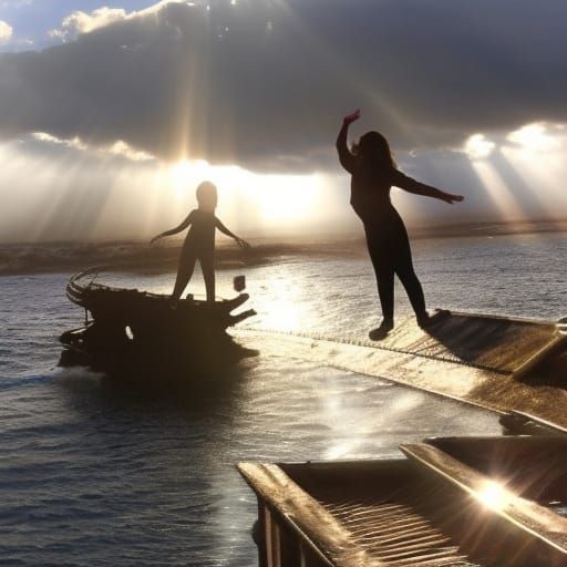 dancing on a broken boat