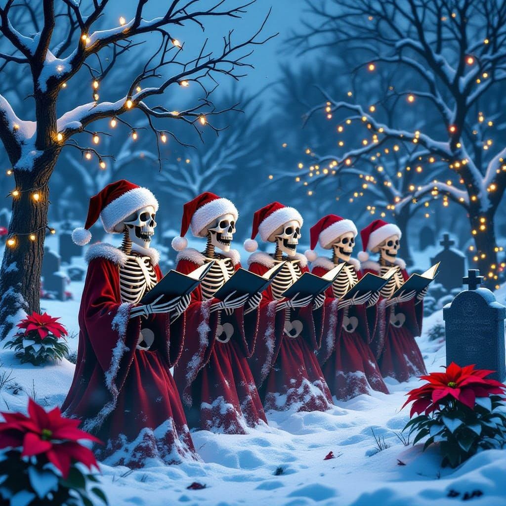 The Carol of the Crypt
A haunted choir of skeletons performs...