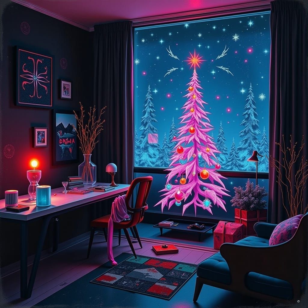 <lora:Fairy Wing:1.0> Hologram projected Christmas Tree