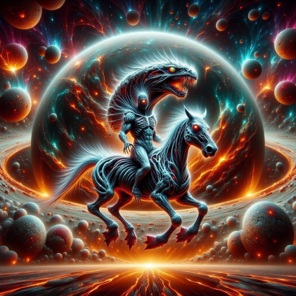 Surreal Hatchlings in a Cyberpunk Aesthetic