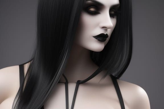 Goth Vampire Woman in Hyper-Realistic 8k Detail