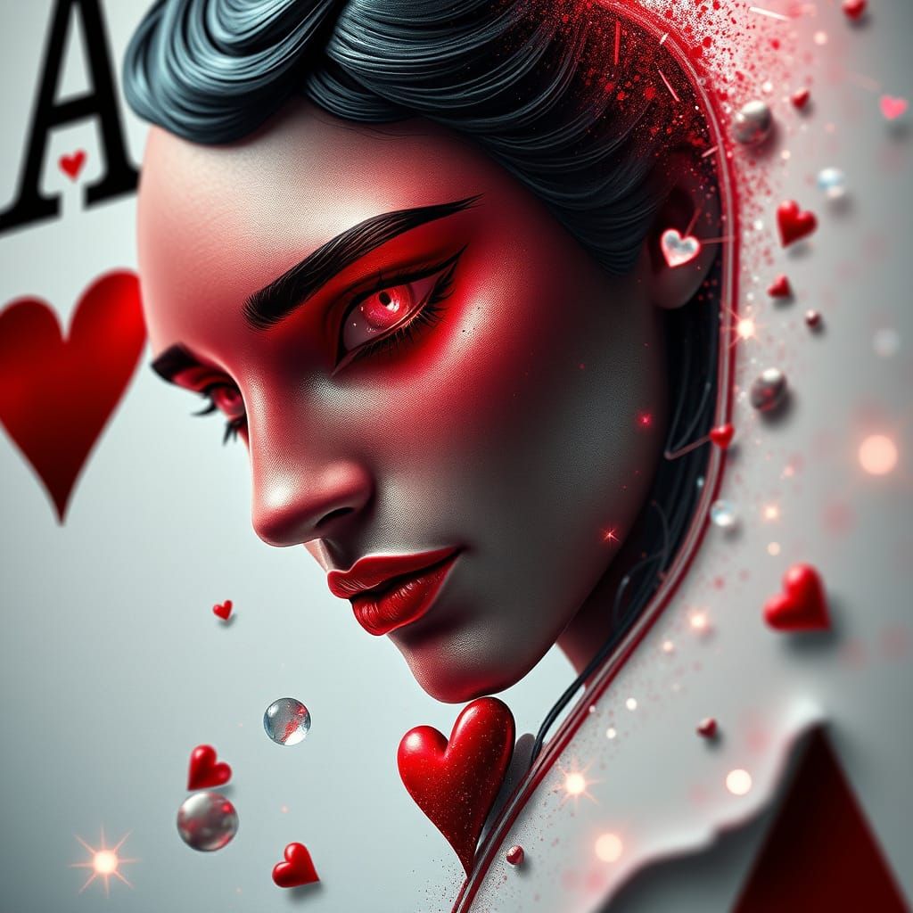 Ace of Hearts Love Letter Portrait