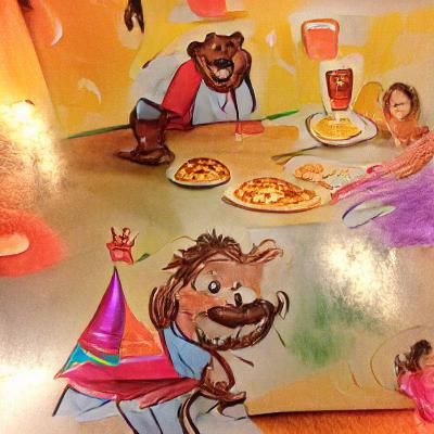 Charming Storybook Illustration of a Momentous Event