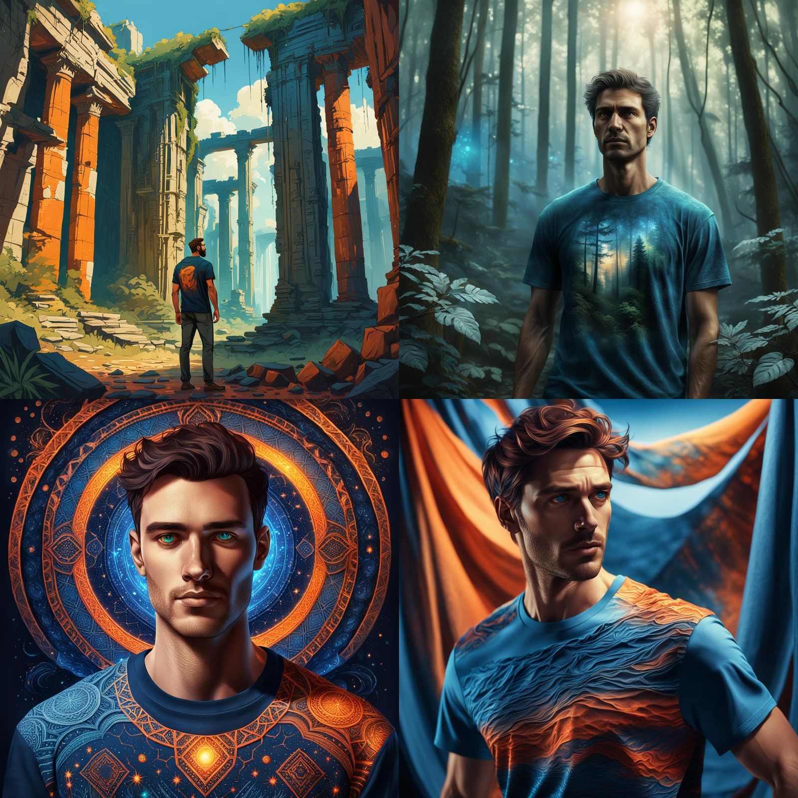 Young Man in T-Shirt: Fantasy Concept Art