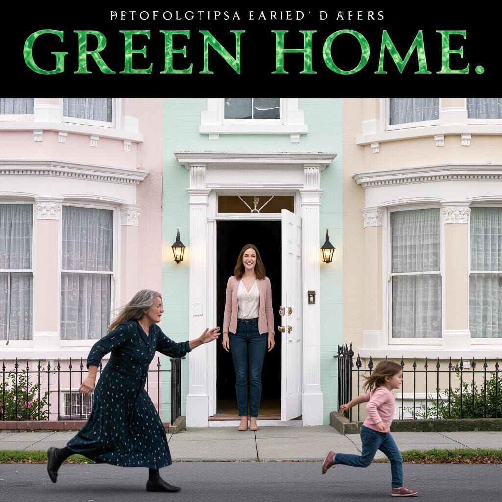 Psychological Thriller Poster: Victorian Homes and Mystery