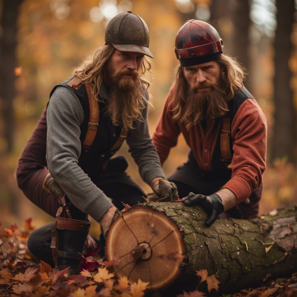 Lumberjacks in Autumn: A Professional Photograph