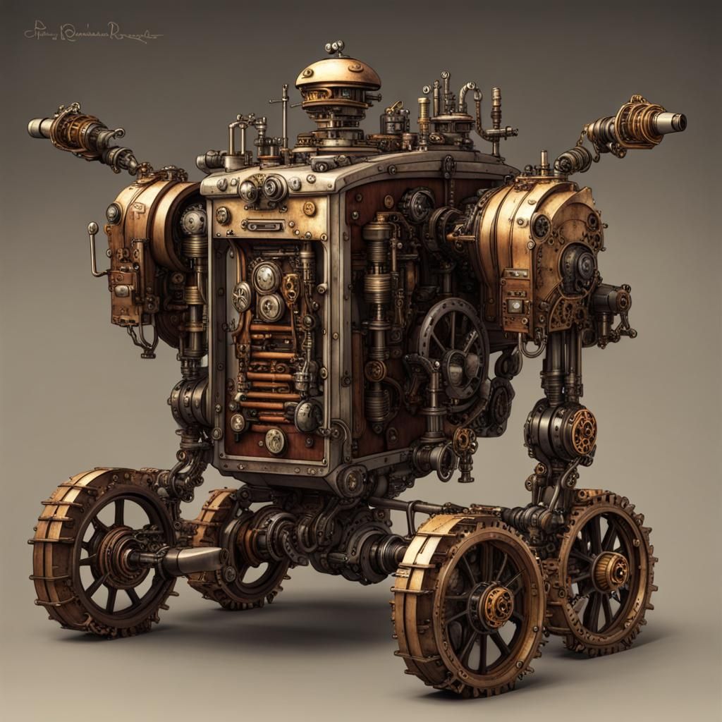Steampunk Coffin Robot Army
