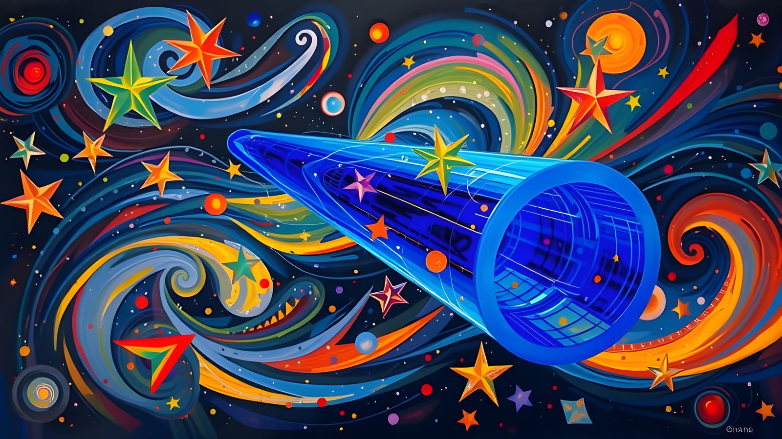 Prolate Cylinder Racing Through a Surreal Cosmos