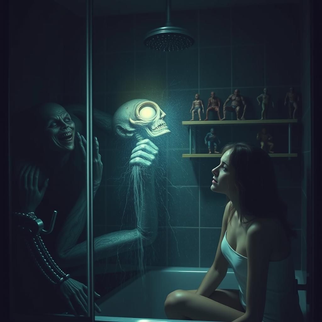 Grotesque One-Eyed Monster Covered in Screaming Faces