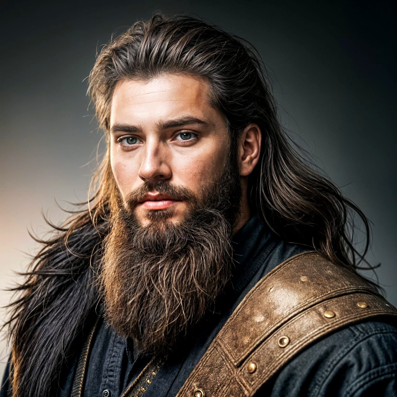 Photorealistic Portrait of a Handsome Young Man