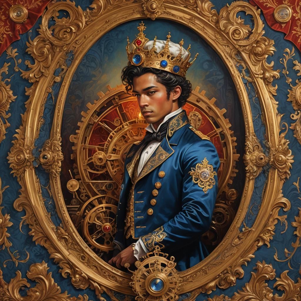 Steampunk Emperor Portrait in 18th-Century Style