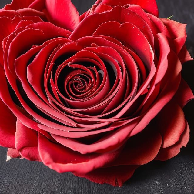 Rose in shape of hart