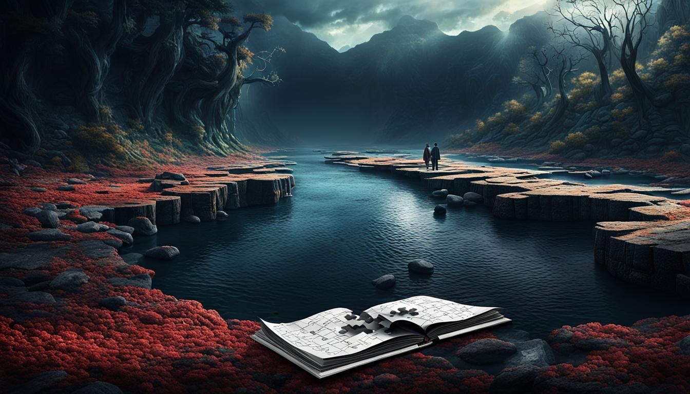 Fantastical Time Puzzle: Detailed Matte Painting