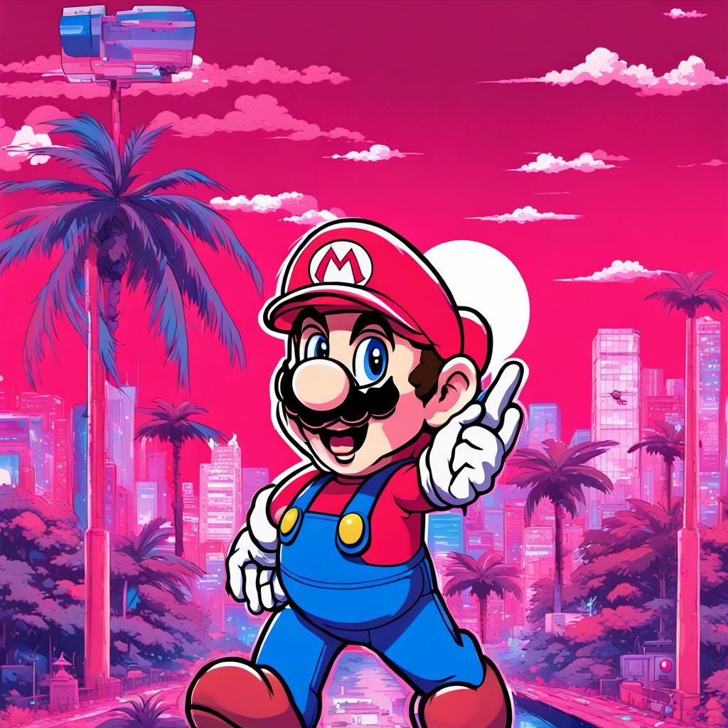 Vaporwave SUPER MARIO