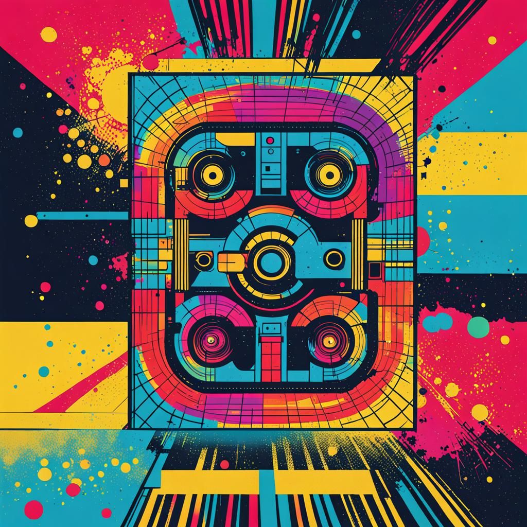 Disco Birthday Invitation in Pop Art Style