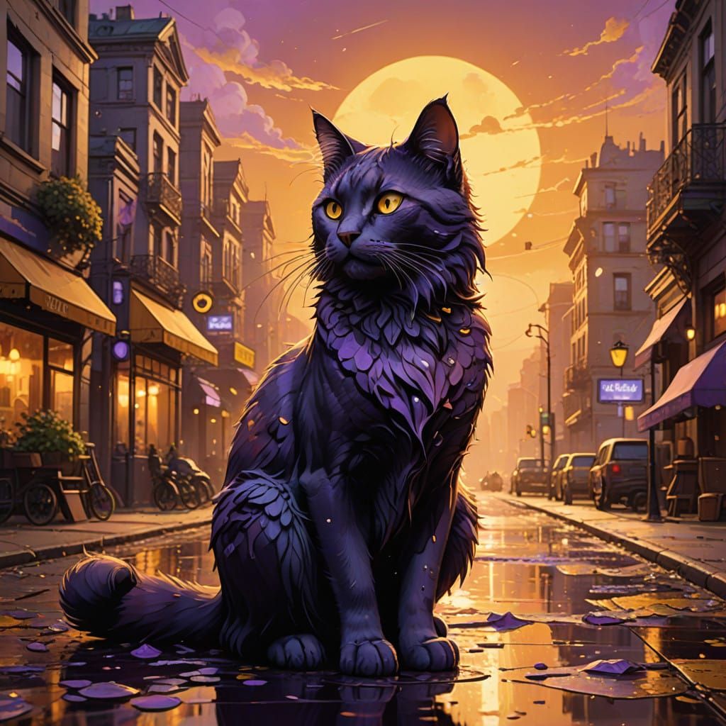 Pixar-Inspired Cat Longs for Loved One Amid Sunset