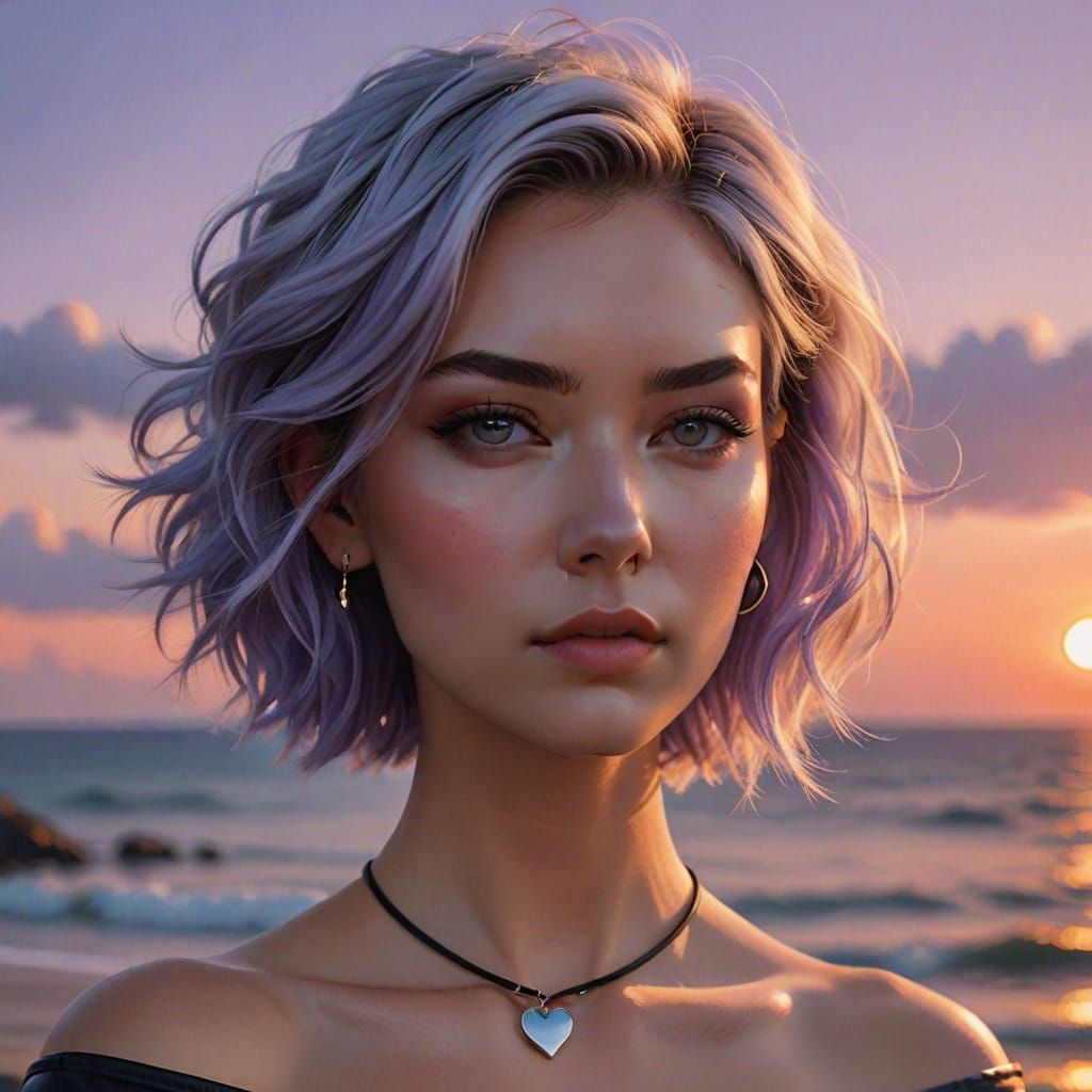 Hyper-Realistic Portrait of a Young Woman in Soft Focus