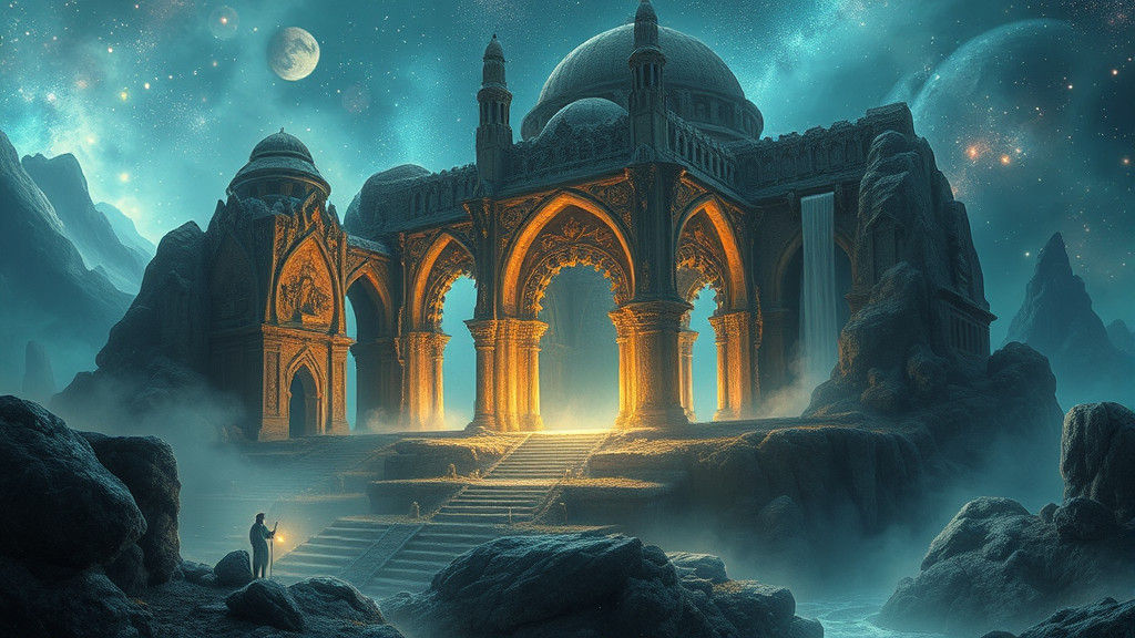 Mystical Ancient Wonder Radiating Celestial Dreams