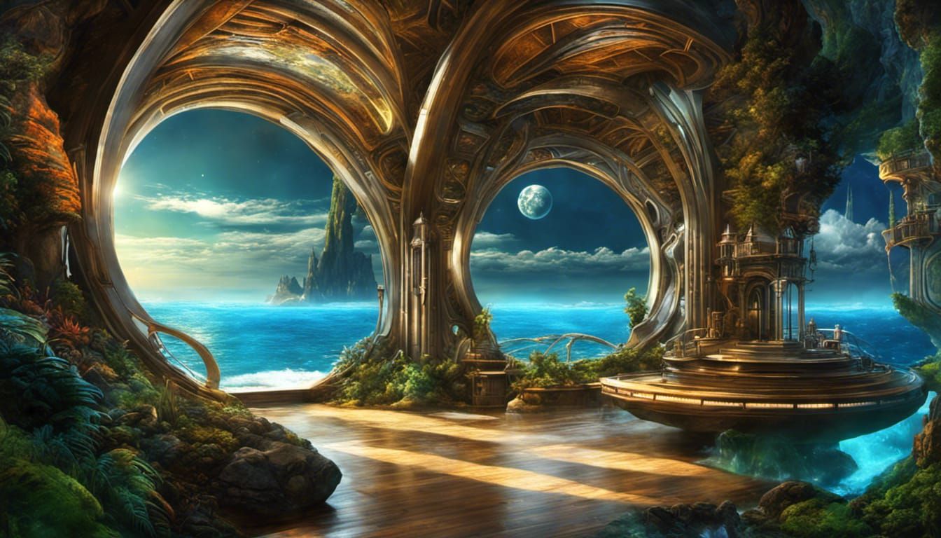 Alien Sea Haven: Sci-Fi Fantasy Architecture