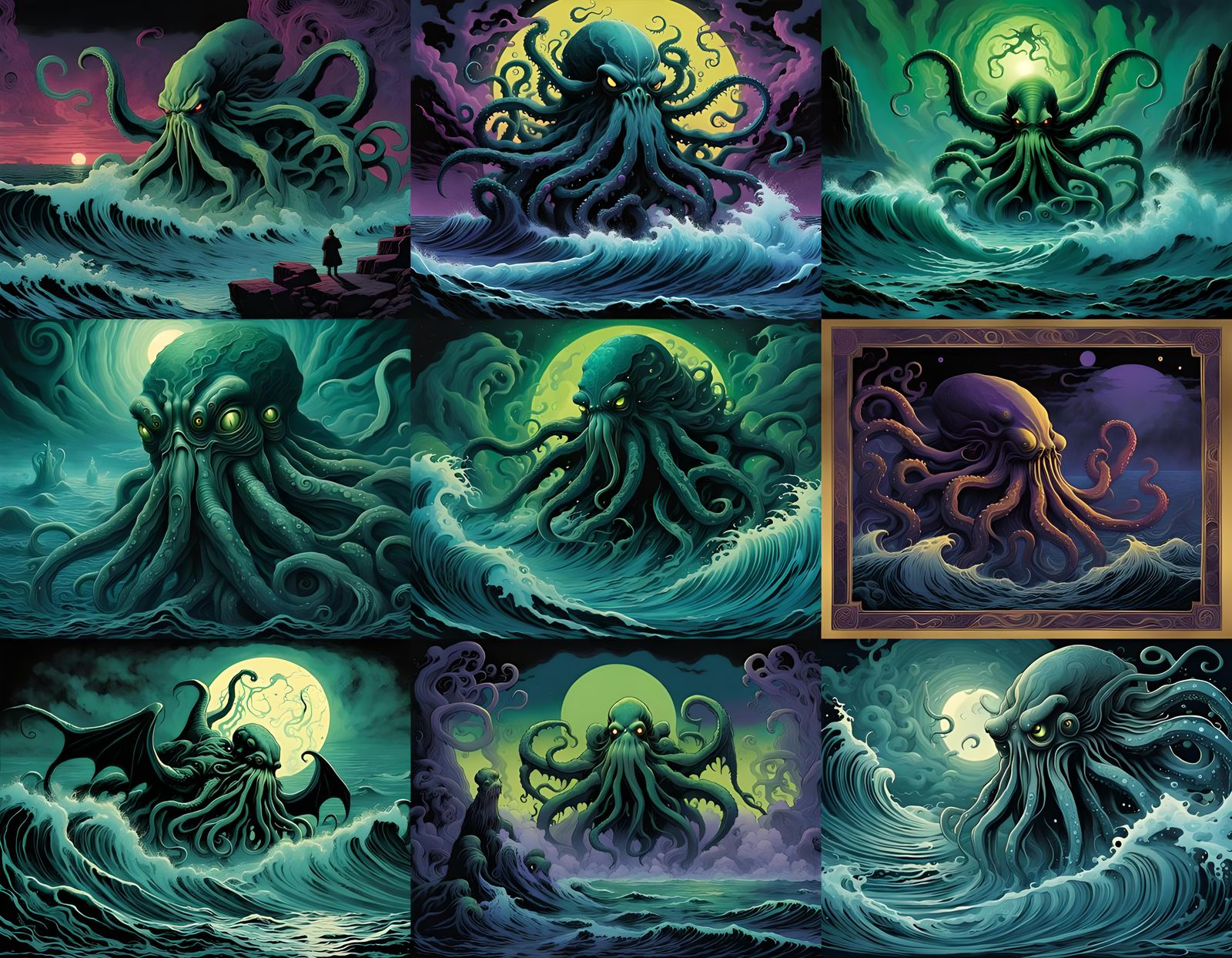 Cthulhu Rising: A Psychedelic Sci-Fi Drawing