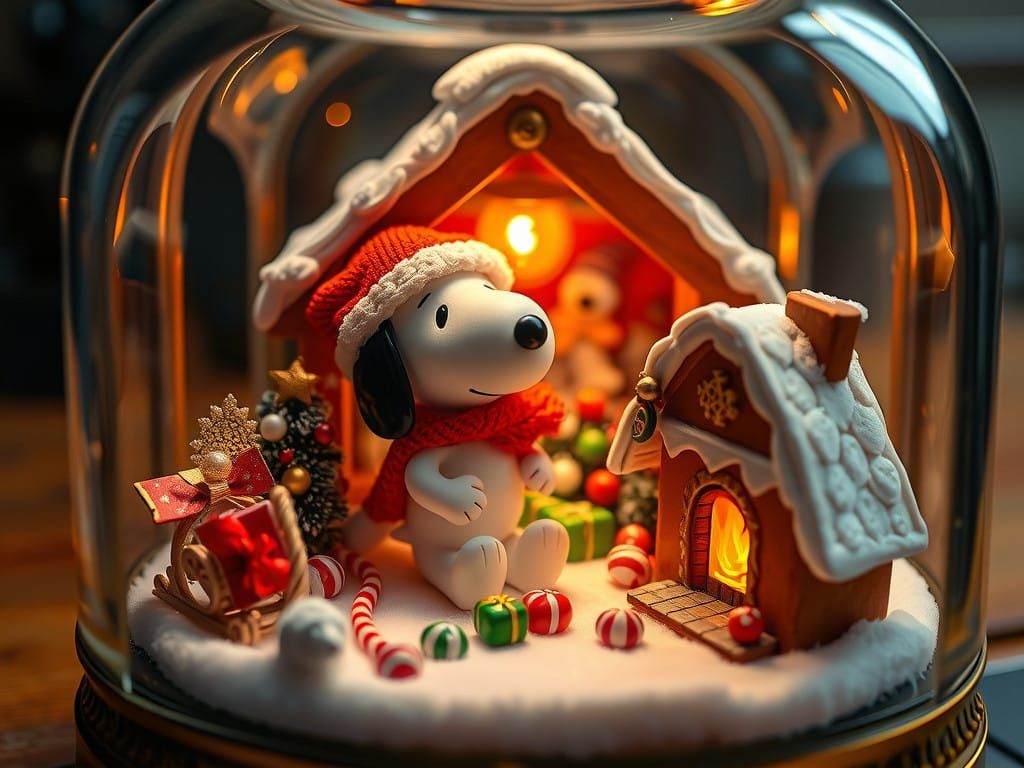 Victorian-Inspired Snoopy's Whimsical Christmas Wonderland