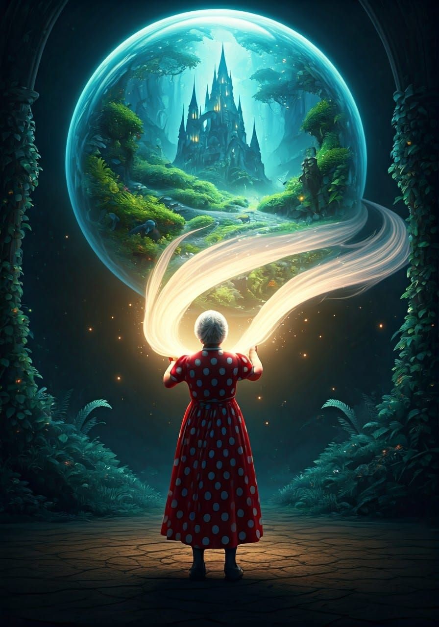 Enchanting Dream Weaver in a Whimsical Dreamscape