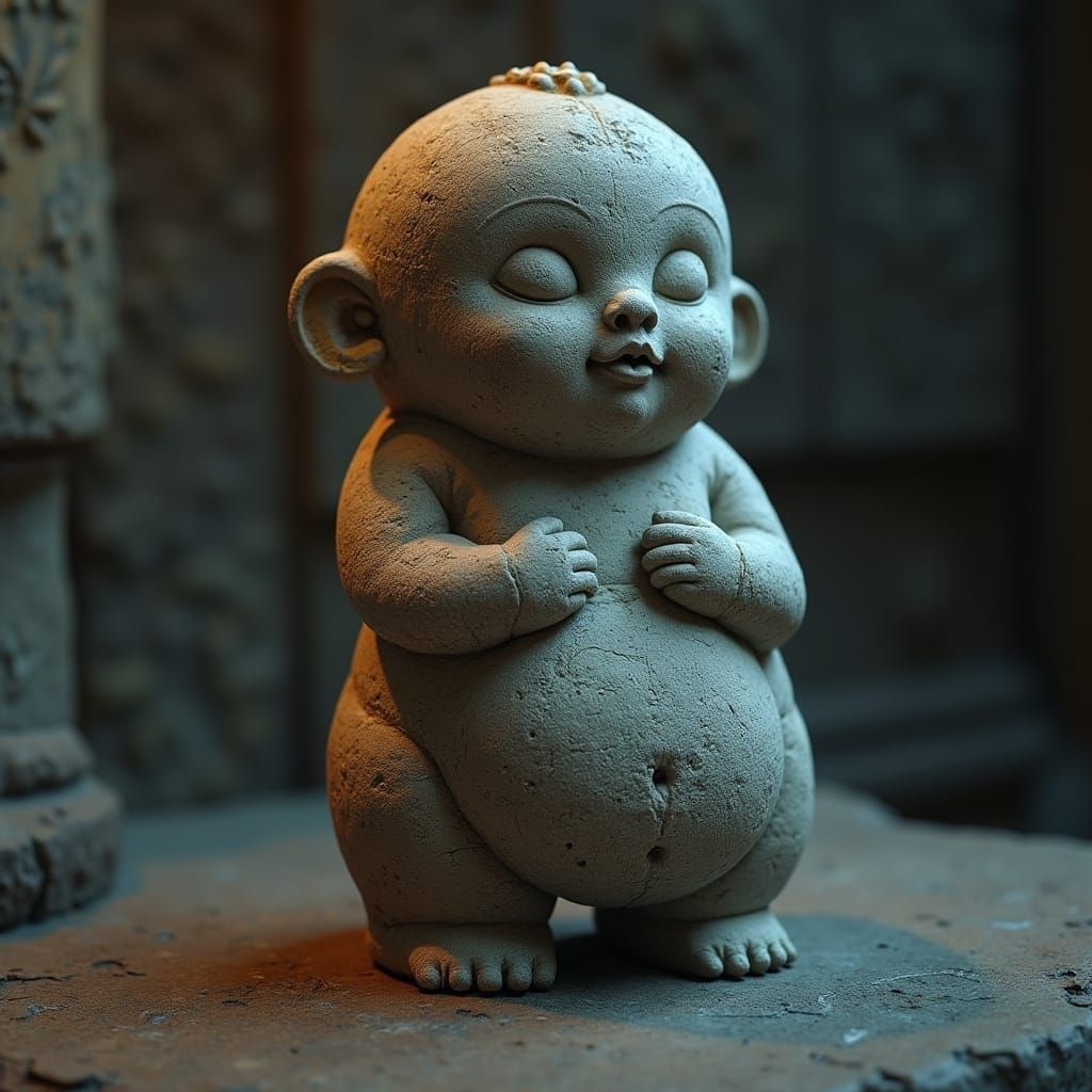 Ancient Goddess Figurine in Soft Ethereal Light