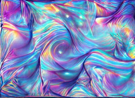 Rainbow Galaxy with Psychedelic Shimmer in Pastel Colors