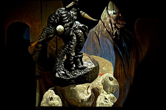 Surreal Bronze Sculpture Inspired by Dark Fantasy Art