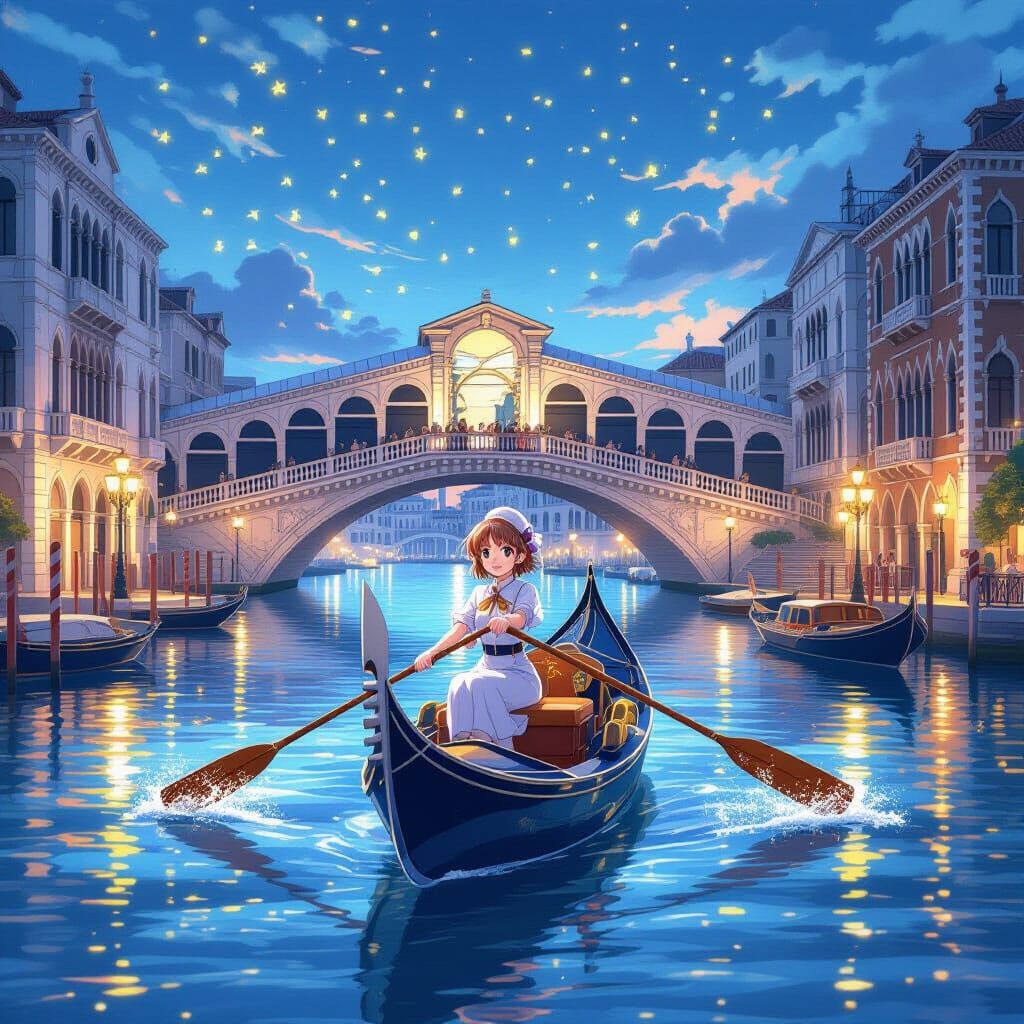 Akari Mizunashi Gondola Ride in Neo-Venezia
