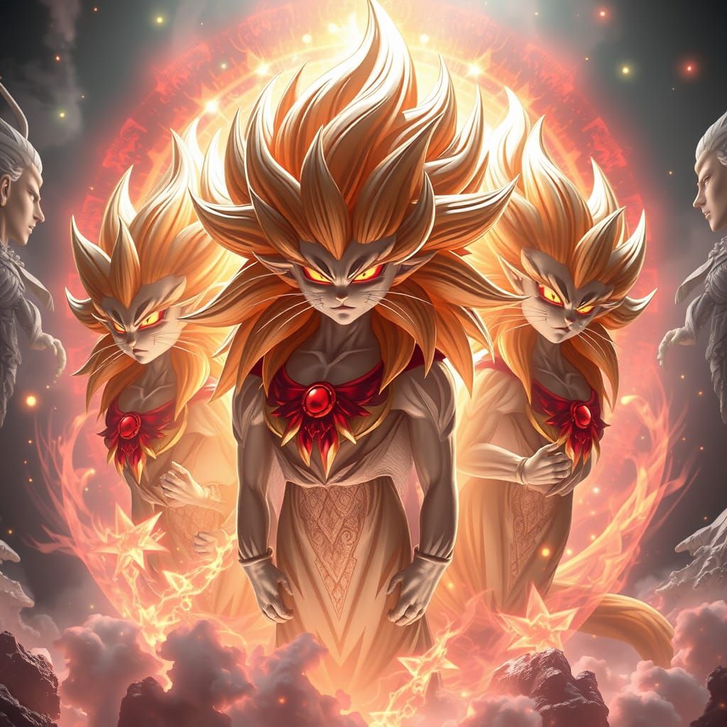 Surreal Anime Gods in Radiant 8K Resolution