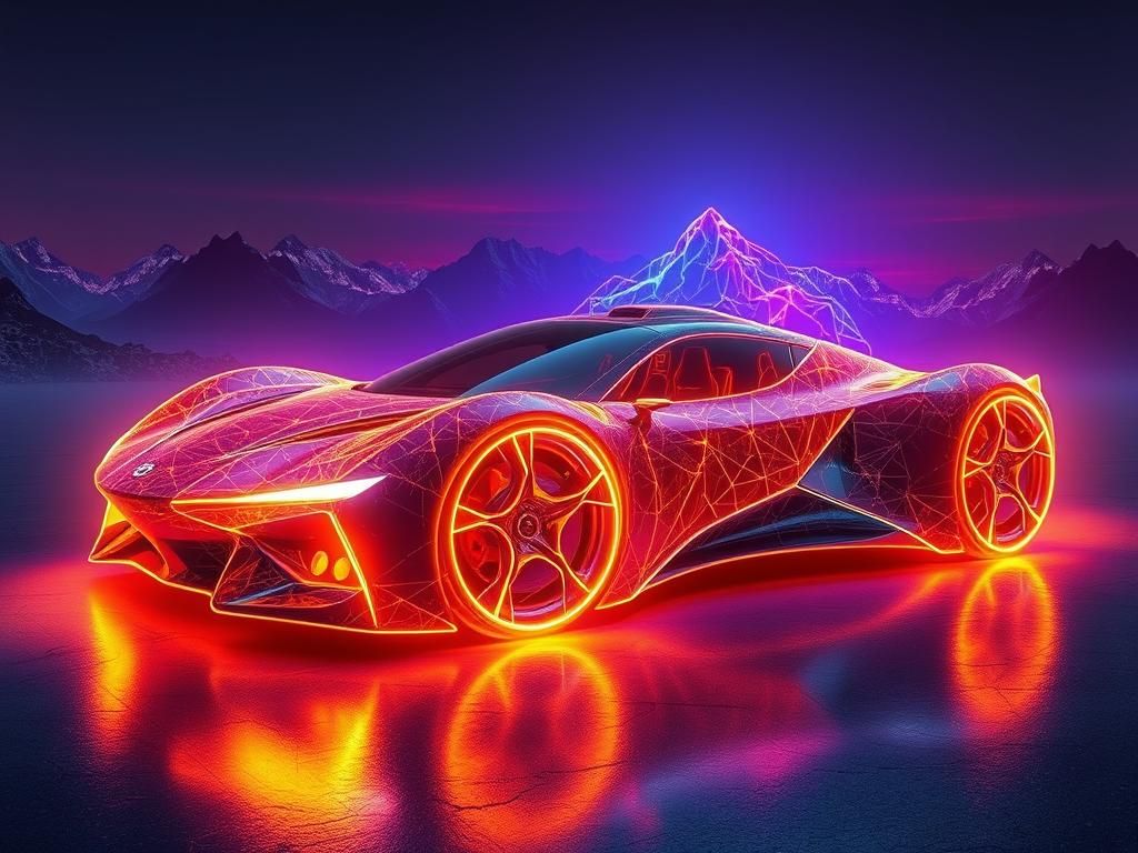 Futuristic sports car