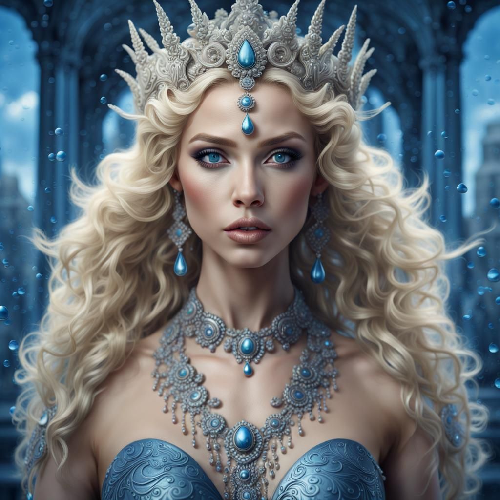 Beautiful Goddess of Seduction in Matte Painting Style
