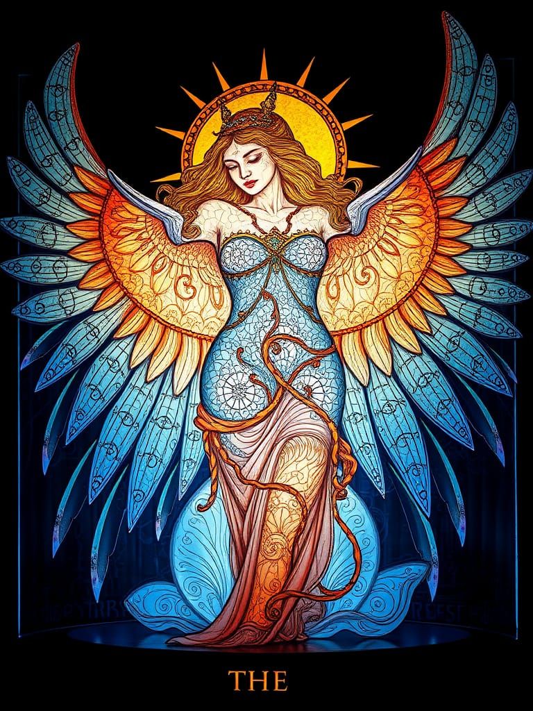 (Heavenly Light Projecting Into Your Soul A Light Sculpture created depicting (Beautiful Voluptuous Woman Depicted In Ta...