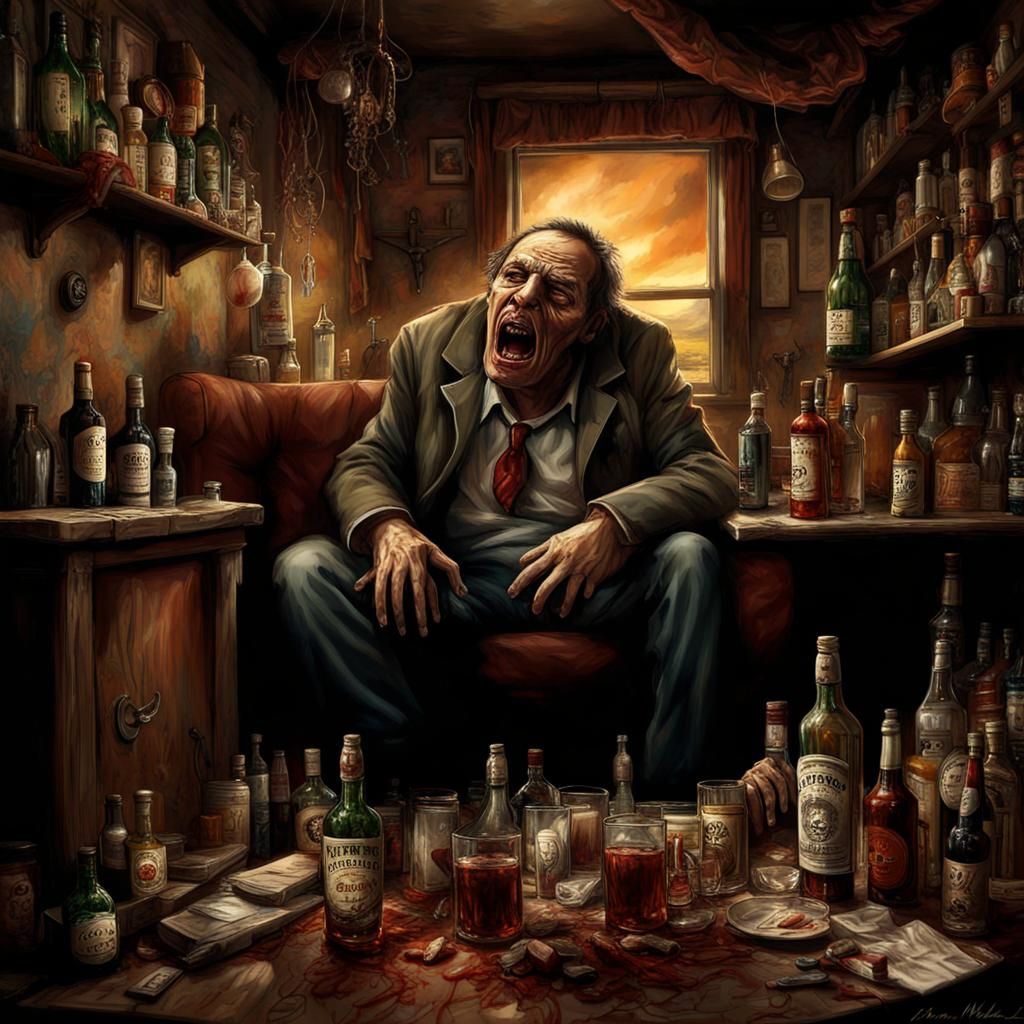 Fantastical Painting of Terror, Bewilderment, and Despair