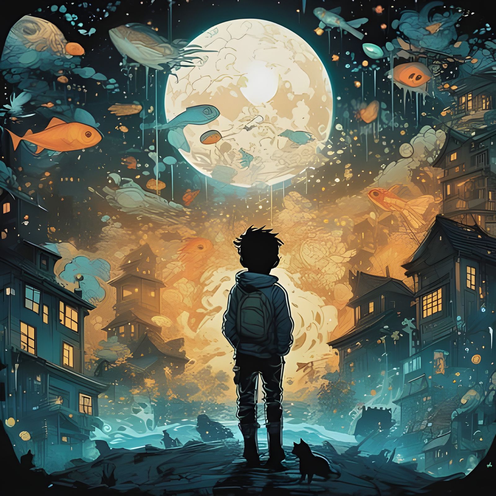 AI-Generated Night Sky Image