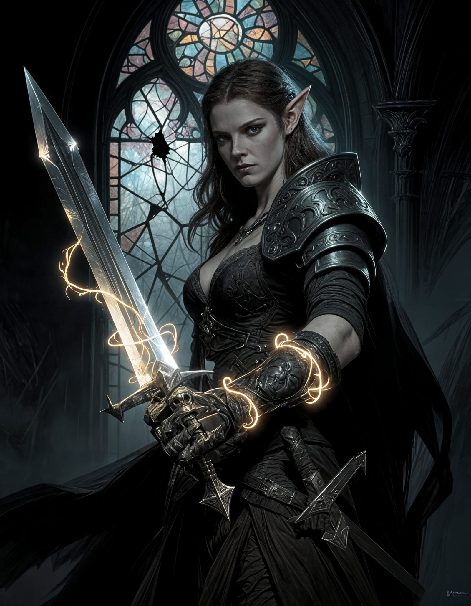 Dangerous Elf with a large sword