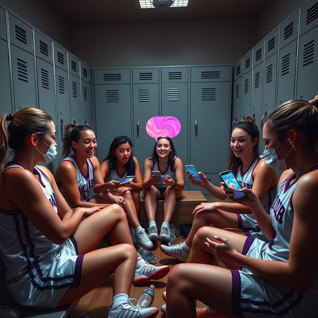 Basketball Players Share AI Images Post-Game