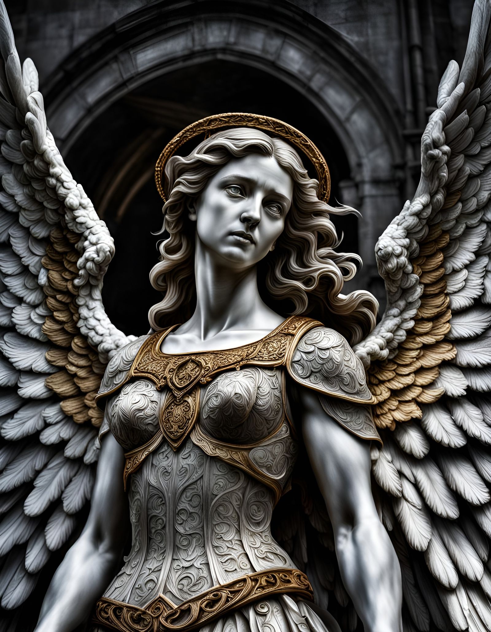 Hyperrealistic Angel in Cinematic HDR