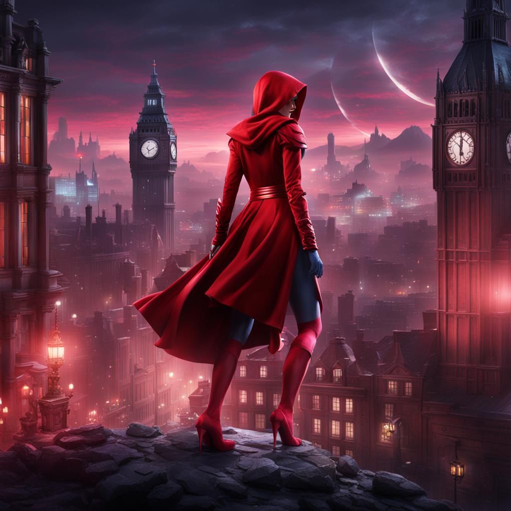 X-Men Rogue as Red Riding Hood in London