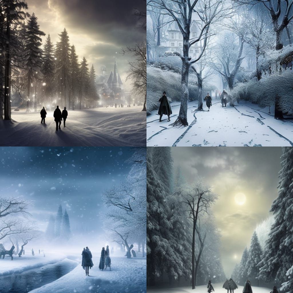 Winter Wonderland Walk: Digital Matte Painting
