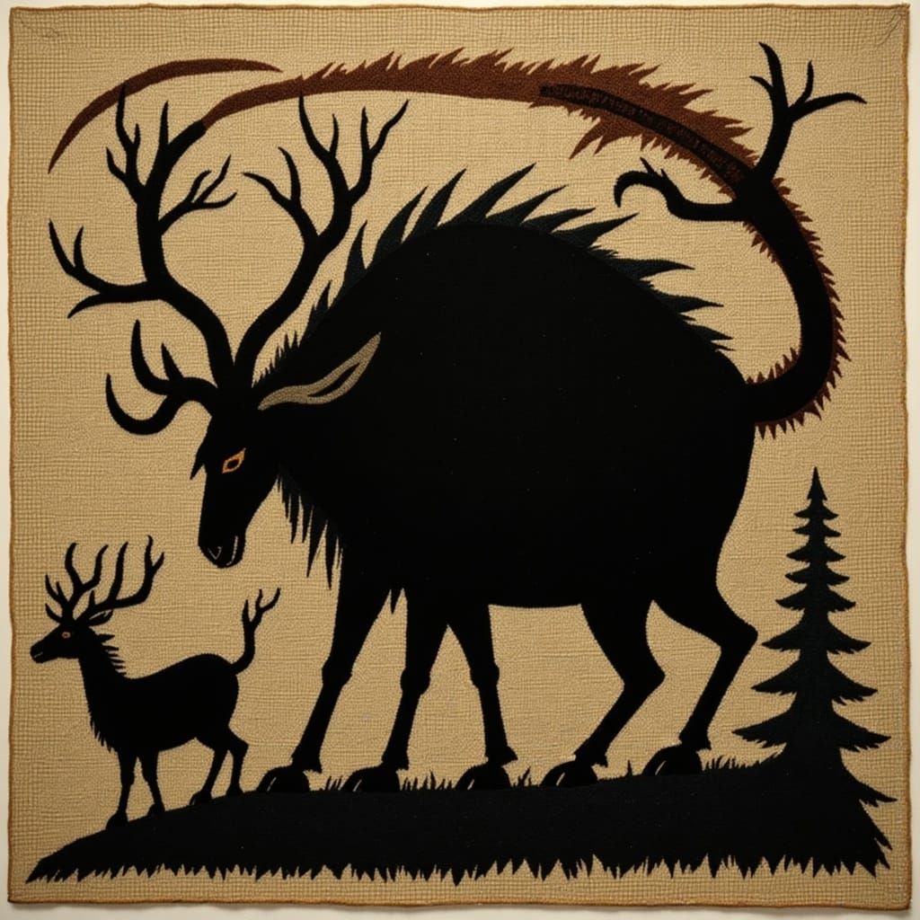 Stone Age Krampus Silhouette