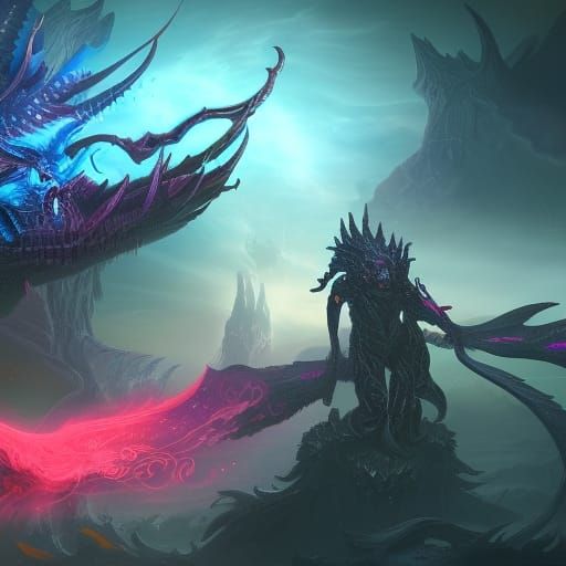 Cosmic Demon in Detailed Fantasy Art