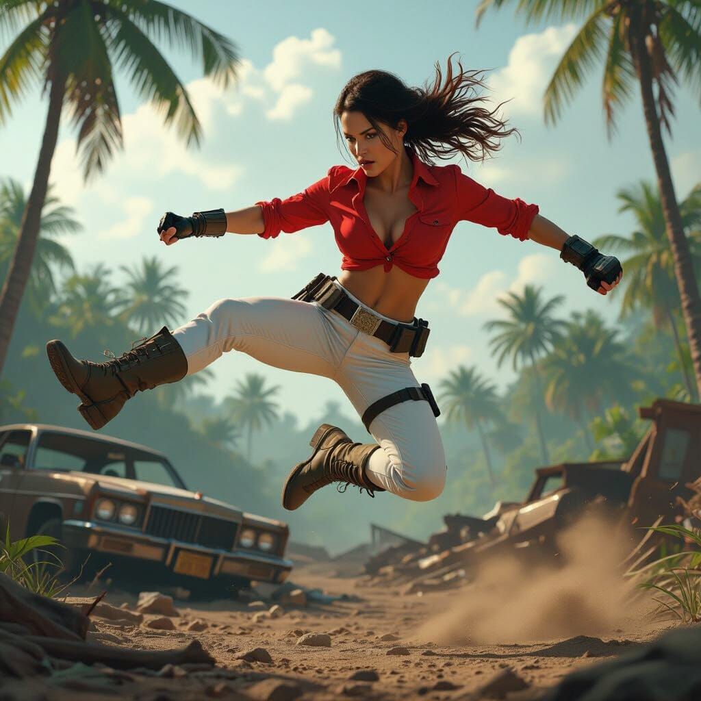 Hannah Dundee's Flying Kick: Cinematic Digital Art