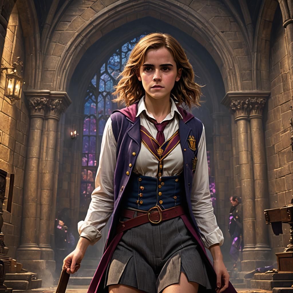 Fantasy Schoolgirl Portrait in Dark Fantasy Style