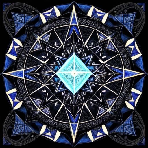 Magical Triangle Ornament: Intricate Whimsical Design