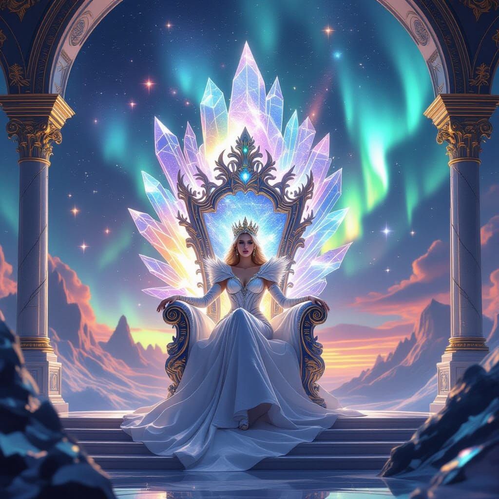 Regal Queen of Jupiter in Celestial Cloud Palace