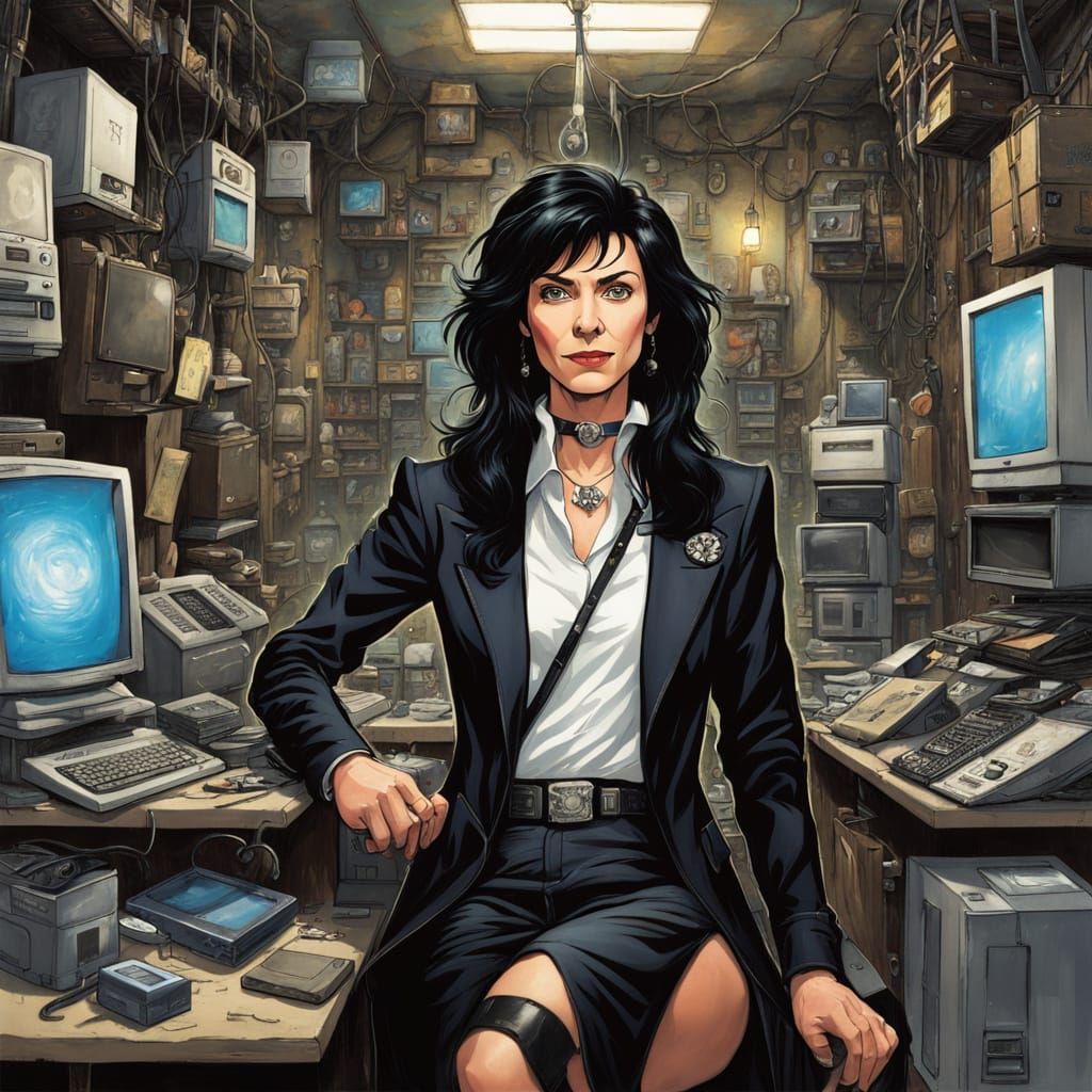 80s Androgynous E-Waste Connoisseur in Dungeon Lab